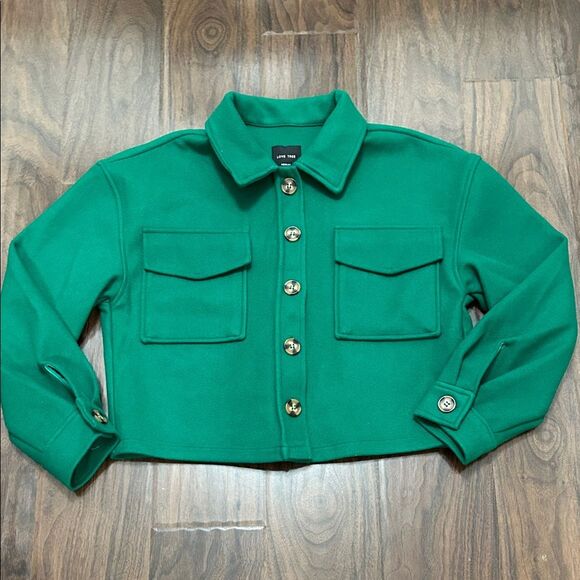 Love Tree Jackets & Blazers - Love Tree Emerald Utility Jacket Blazer